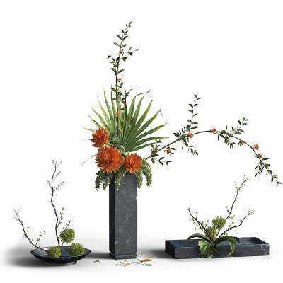 现代花瓶插花花艺